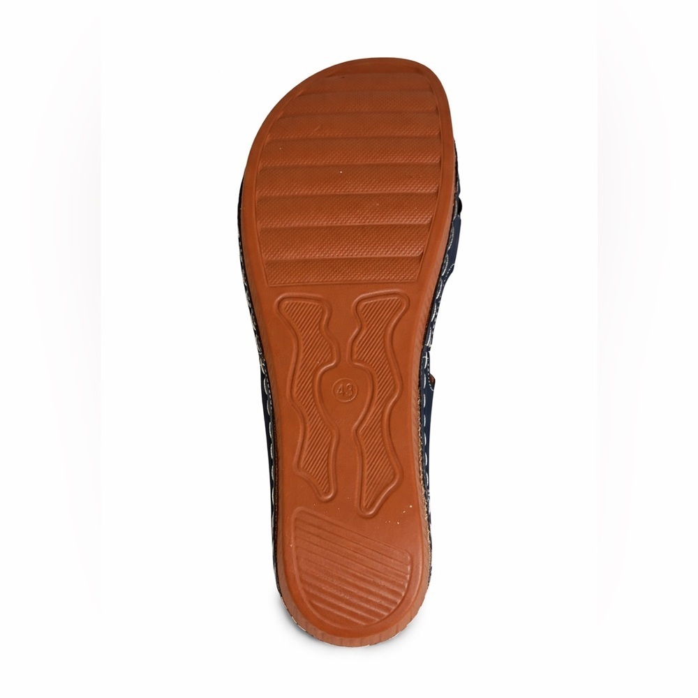 Women’s Navy Orthopedic Wedge Slide Sandals Euro 43 / US 12 Fits Lik 10.5-11z
. - Picture 5 of 5